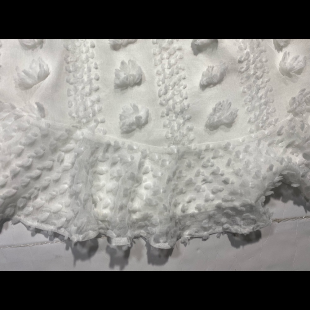 Indikah By Angel Biba White Fairy/Cottage Core Ruffle Chiffon Dress NWT Size M - Picture 10 of 15